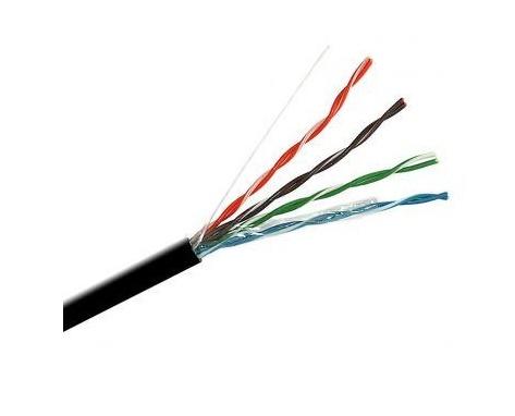 Кабель для компьютерных сетей CADENA UTP4-CAT5e (24 AWG) медный, внешний, черный, 305 м